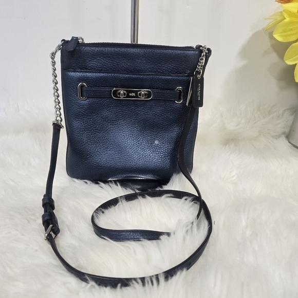 Coach blue crossbody - Picture 1 of 17
